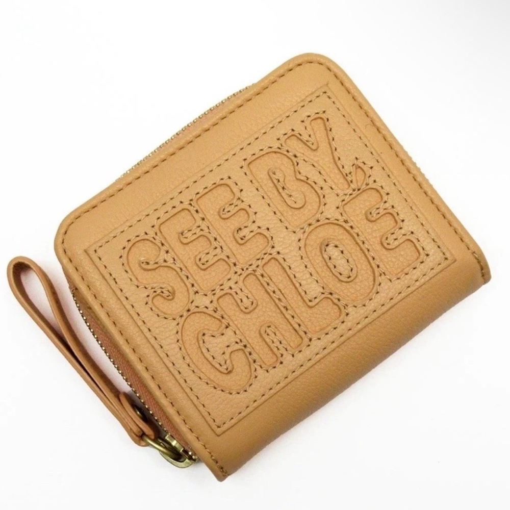 Chloé SEE BY CHLOE Calfskin Leather Zippy Limited Edition Wallet Clutch &dustbag